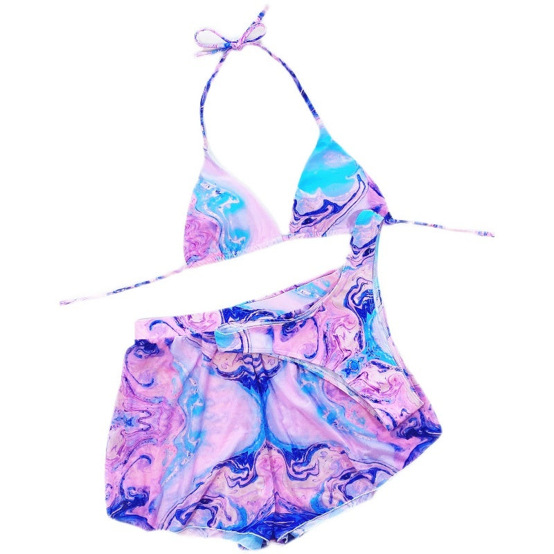 Maillot de bain bikini 3 pièces Tie Dye