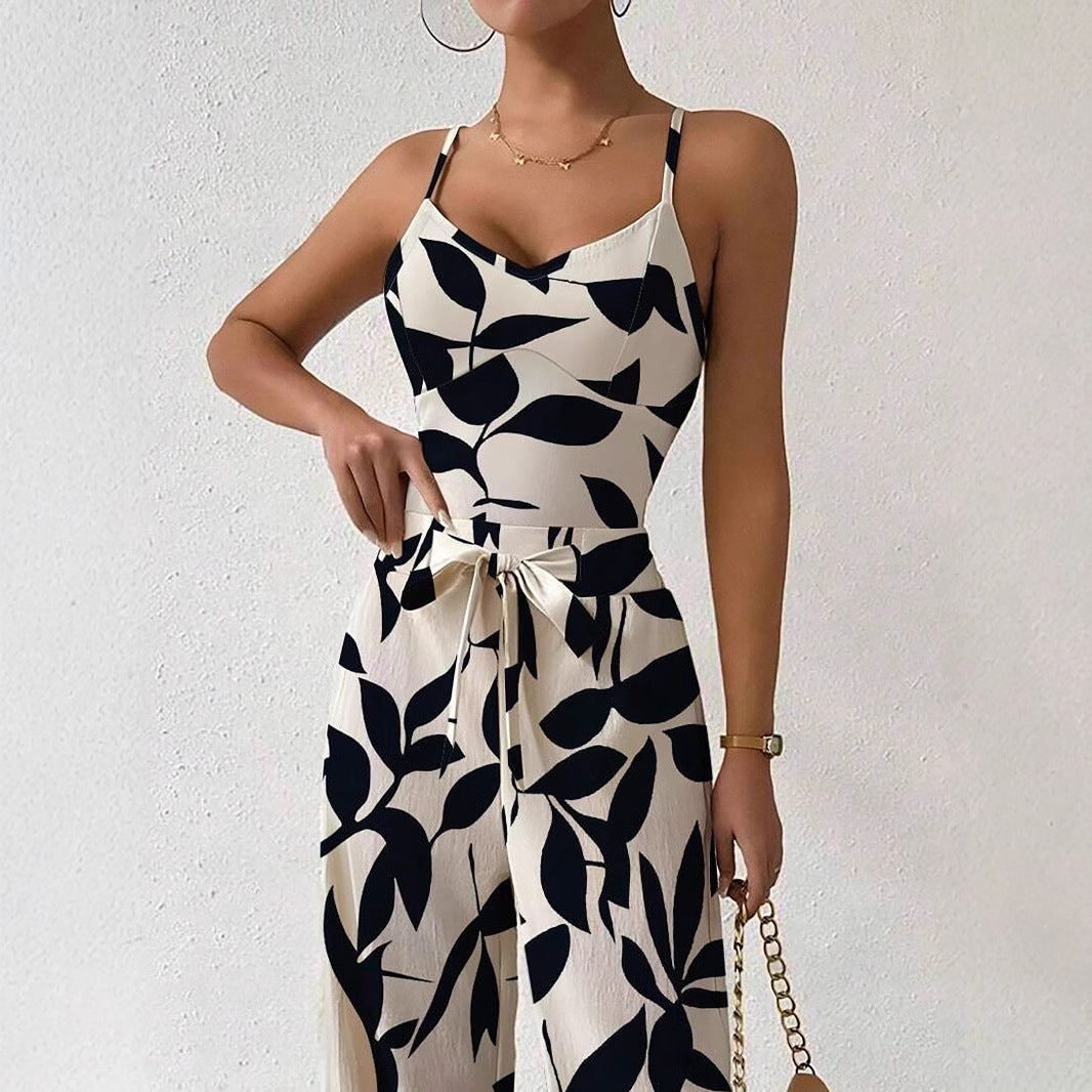 Combinaison pantalon à bretelles imprimé - Chic&Shines