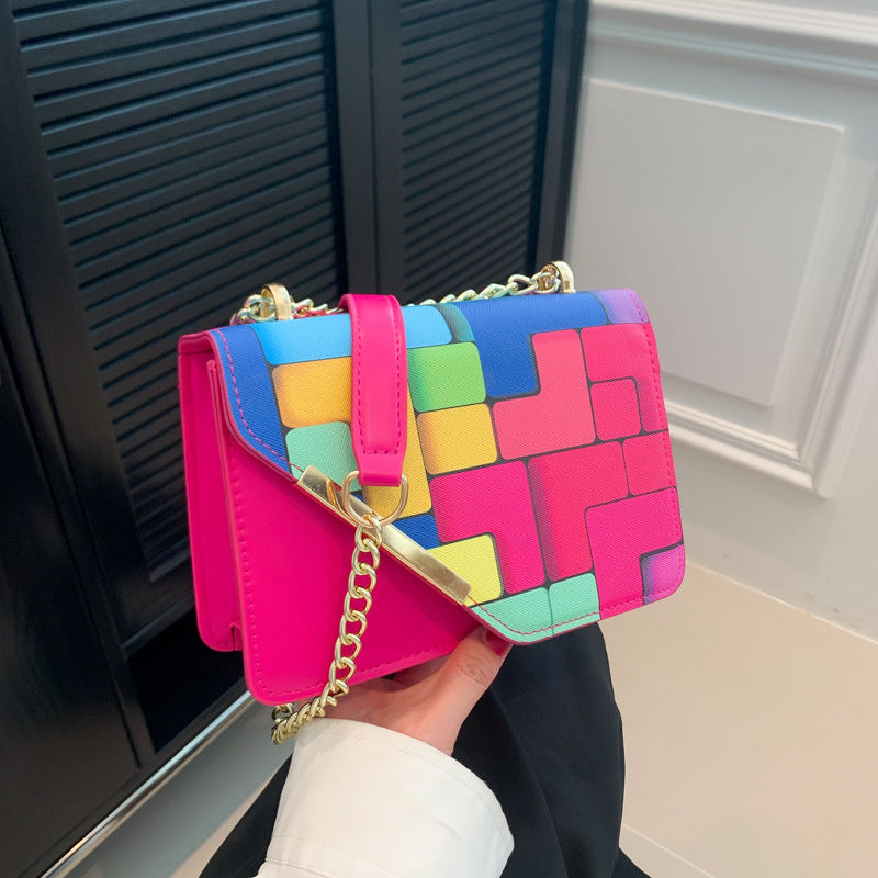Sac bandoulière Multicolore Chaîne métallique - Chic&Shines