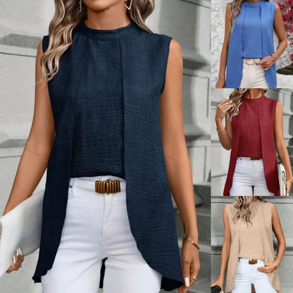 Haut sans manches drape irrégulière - Chic&Shines