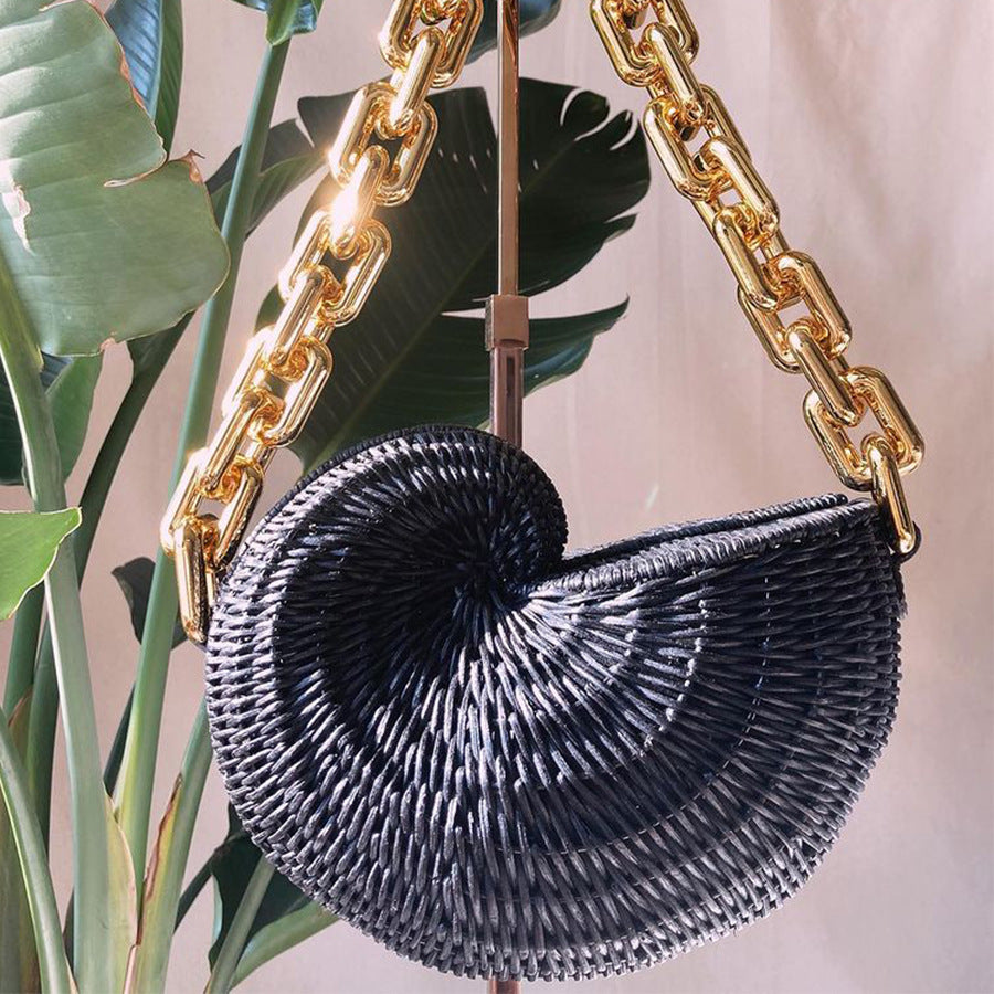 Sac à bandoulière en acrylique forme coquillage