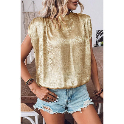 Haut en mousseline col rond et lacets - Chic&Shines