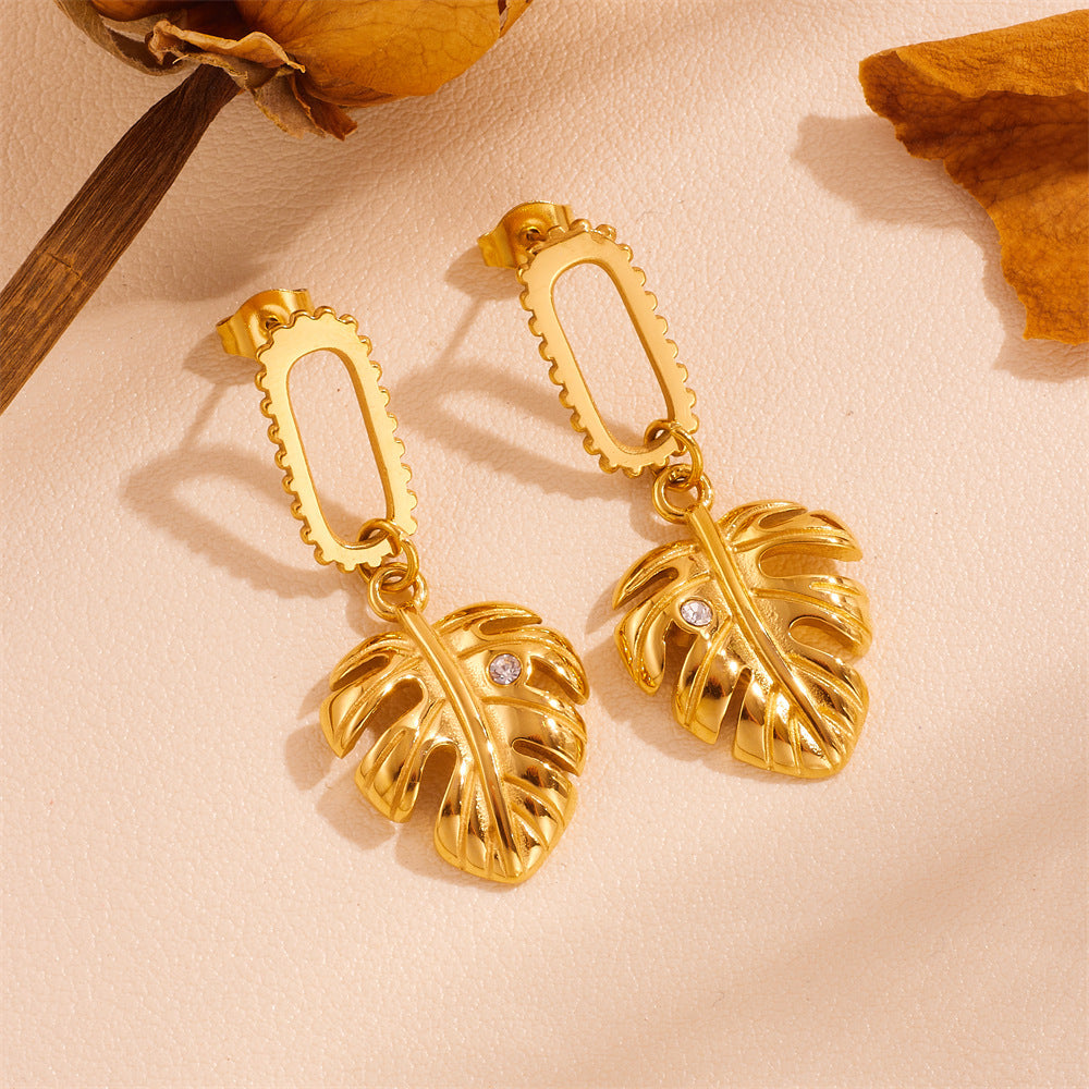 Boucles d'oreilles torsadées en acier inoxydable