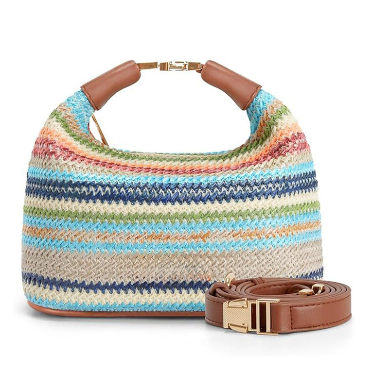 Sac à main bandoulière tissage de paille