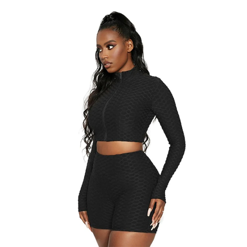 Ensemble de sport haut manches longues et short