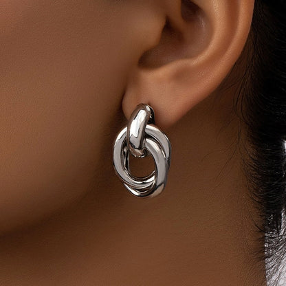 Boucles d'oreilles géométriques en métal - Chic&Shines