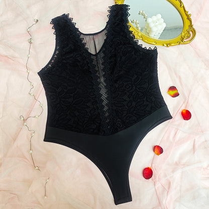 Body siamois en dentelle losange - Chic&Shines