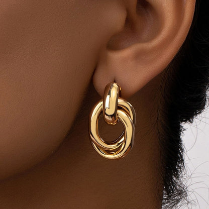Boucles d'oreilles géométriques en métal - Chic&Shines