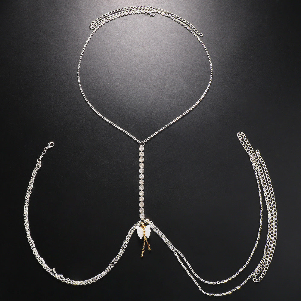 Chaîne de poitrine sexy en strass