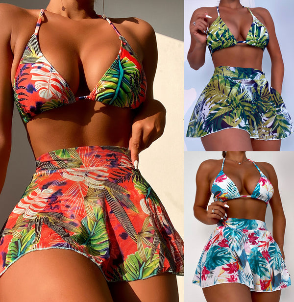 Maillot de bain trois pièces imprimé