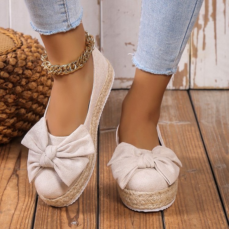 Chaussures à plateforme avec nœud