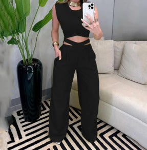 Combinaison pantalon sans manches dos nu