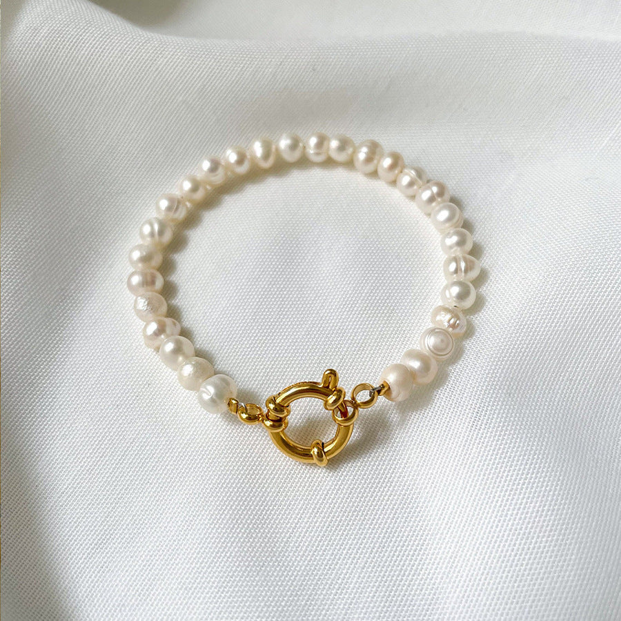 Bracelet en perles d'eau douce naturelles