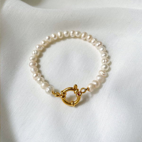 Bracelet en perles d'eau douce naturelles