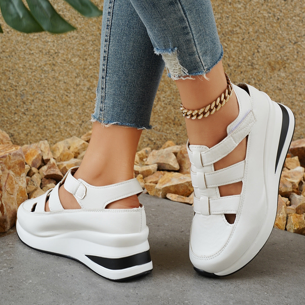 Chaussure à semelles épaisses réhaussantes - Chic&Shines
