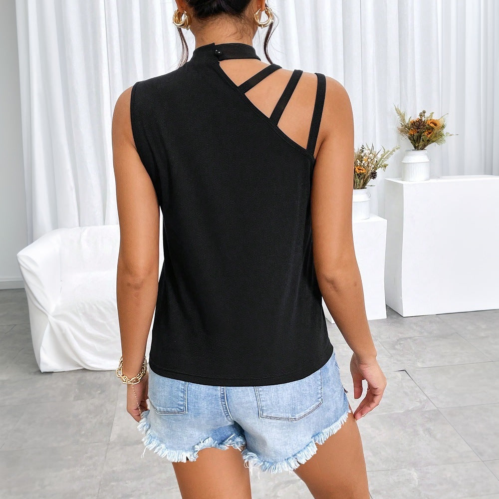 Haut fashion épaule découpe