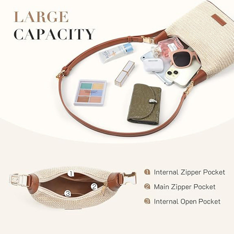 Sac à main bandoulière tissage de paille - Chic&Shines