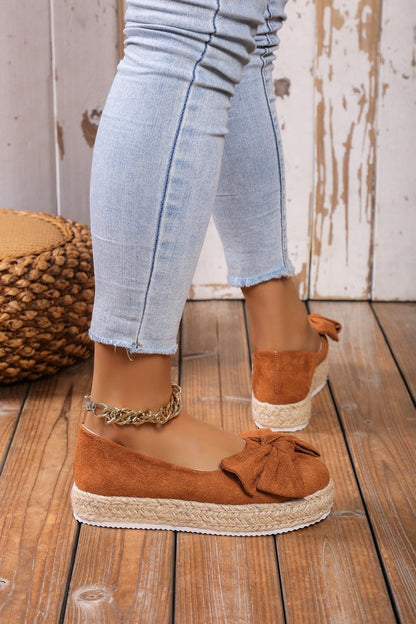 Chaussures à plateforme avec nœud - Chic&Shines