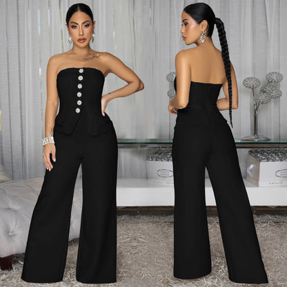 Combinaison bustier dos nu sexy
