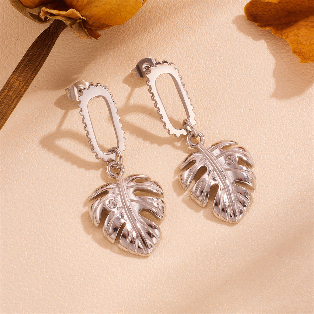 Boucles d'oreilles torsadées en acier inoxydable