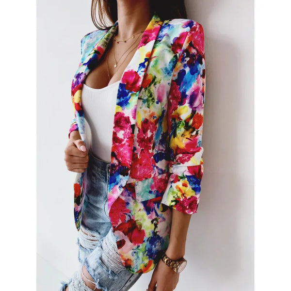Blazer Tie Dye À Manches Longues Revers