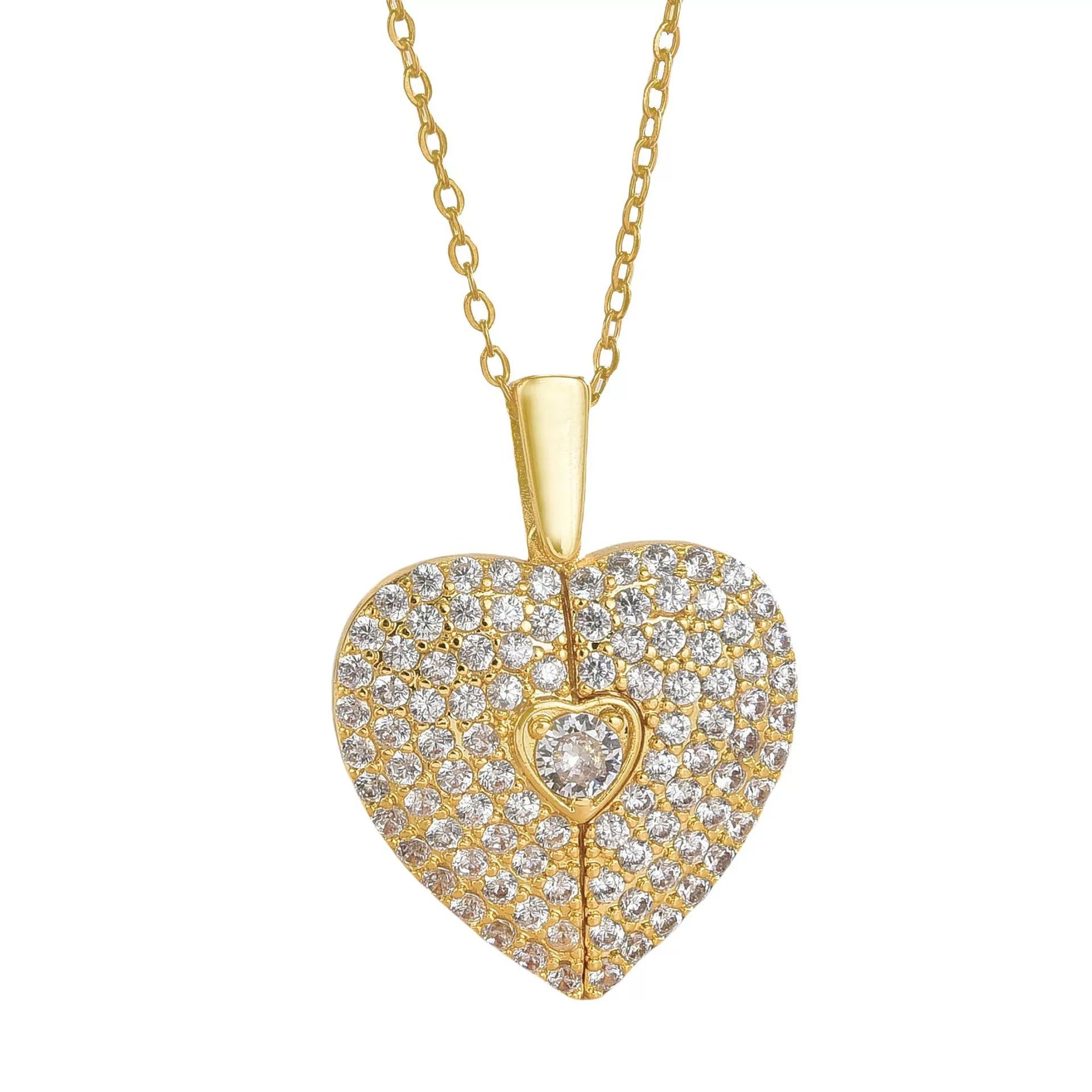 Collier avec pendentif en forme de cœur et ailes - Chic&Shines