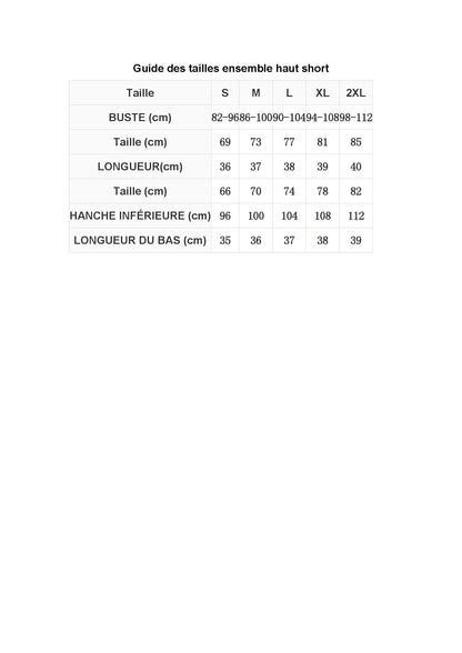 Ensemble Haut Épaules À Volants Short Taille Haute - Chic&Shines