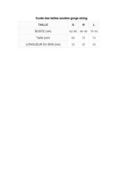 Soutien gorges string maille transparent imprimé cœur - Chic&Shines