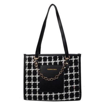 Sac fourre-tout à carreaux de grande capacité et tendance - Chic&Shines