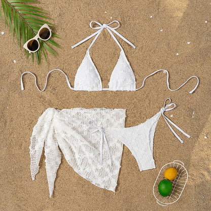 Maillot de bain bikini en maille 3 pièces - Chic&Shines