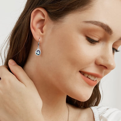 Boucles d'oreilles en pierre goutte d'eau colorée - Chic&Shines