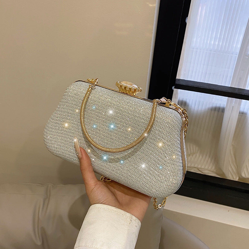 Sac à bandoulière strass avec chaîne