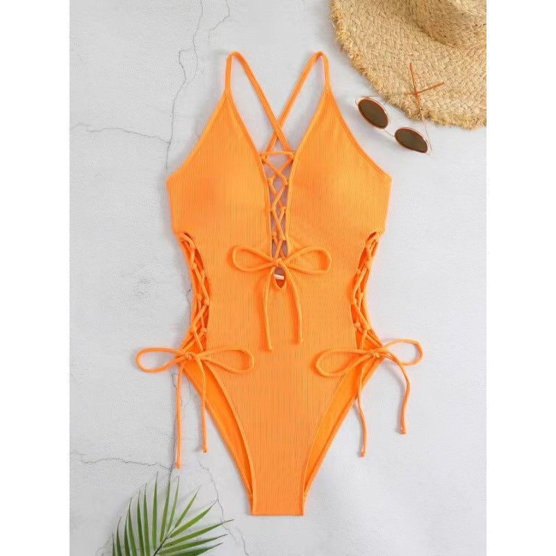 Maillot de bain a lacet dos nu