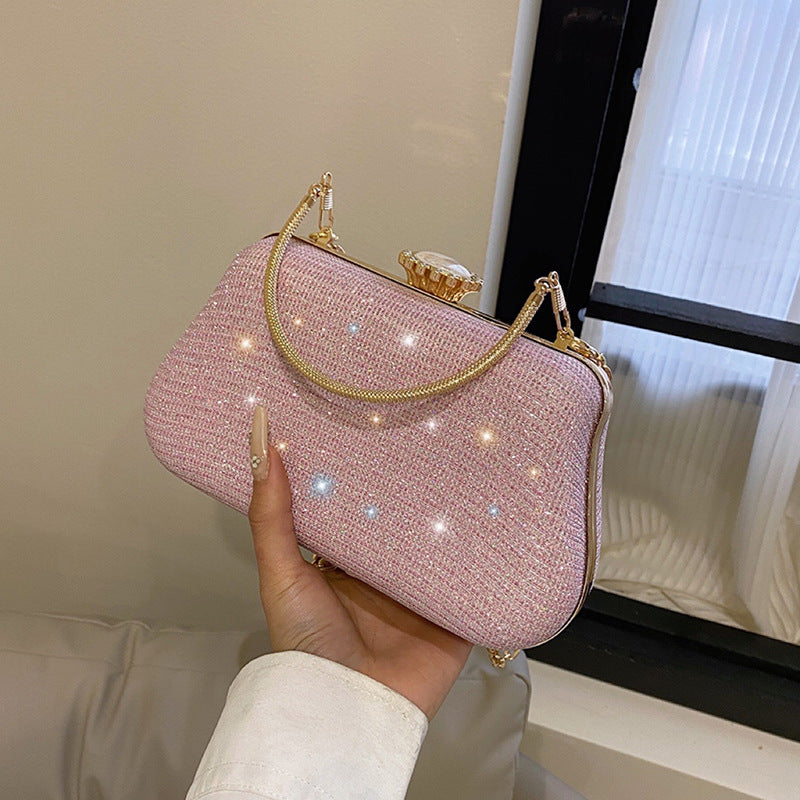 Sac à bandoulière strass avec chaîne
