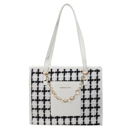 Sac fourre-tout à carreaux de grande capacité et tendance - Chic&Shines
