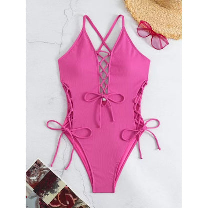 Maillot de bain a lacet dos nu - Chic&Shines