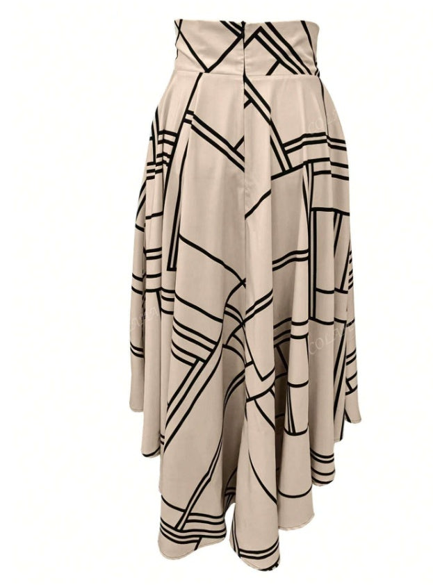 Jupe longue fendue taille haute à lacet - Chic&Shines