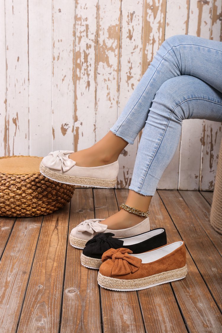 Chaussures à plateforme avec nœud