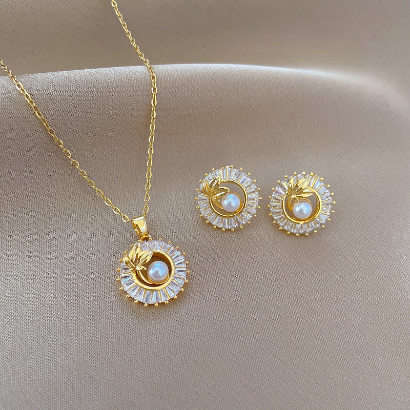 Parure bijoux collier et boucles d'oreilles - Chic&Shines