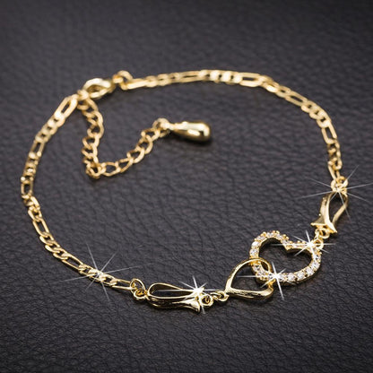 Bracelet de cheville bohème cœur ou diamant - Chic&Shines