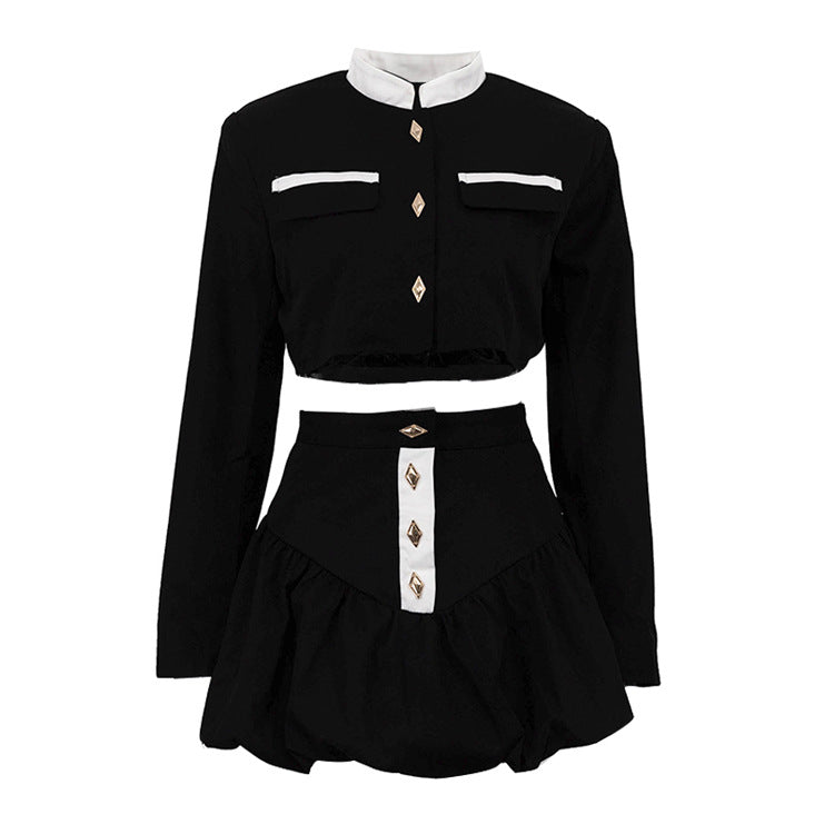 Ensemble chemise manches longues et mini-jupe - Chic&Shines