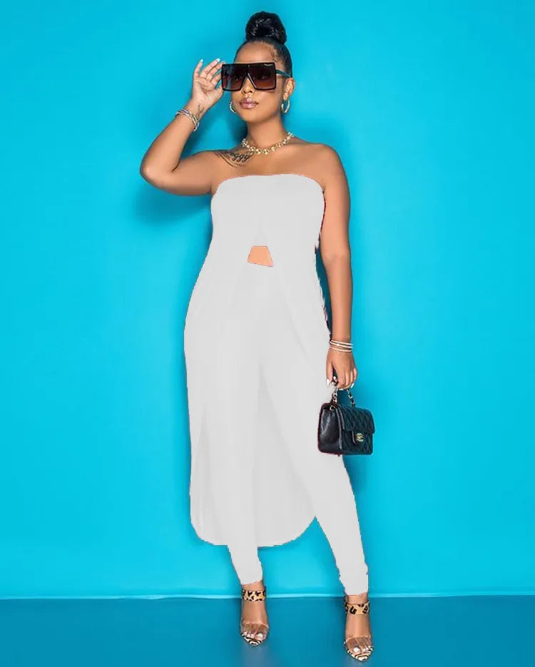 Long Top and Pencil Pants Set