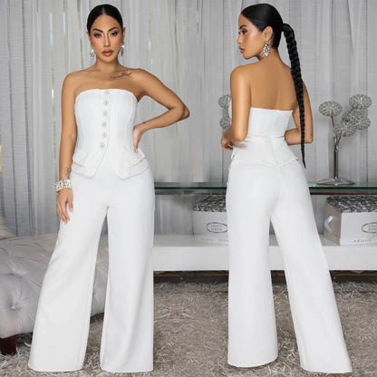 Combinaison bustier dos nu sexy