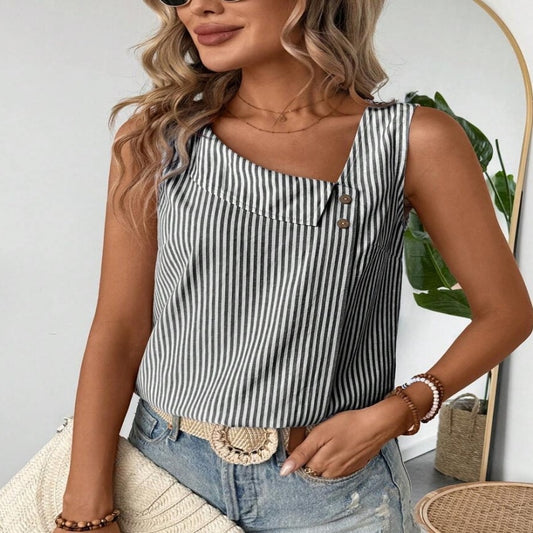 Haut sans manches col diagonal - Chic&Shines