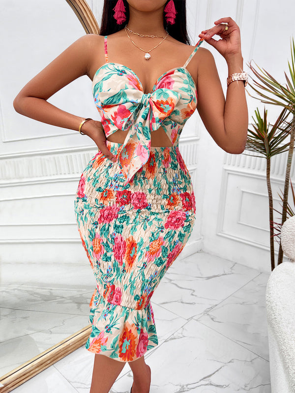 Robe courte à bretelles