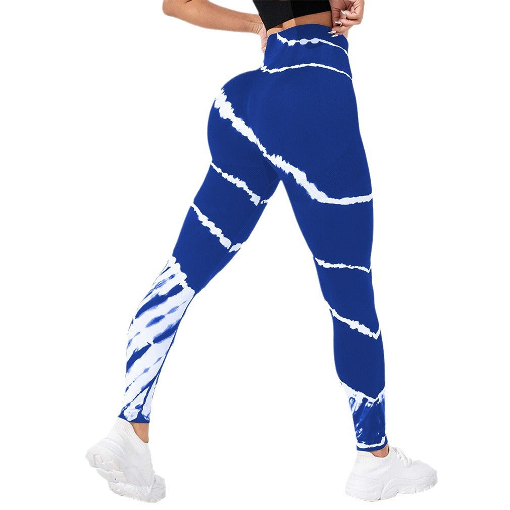 Legging de sport sans coutures tie-dye effet push-up - Chic&Shines