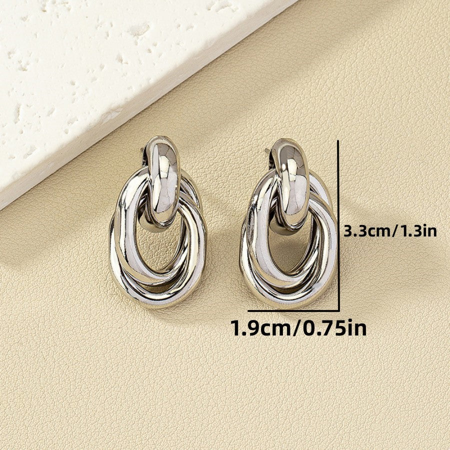 Boucles d'oreilles géométriques en métal - Chic&Shines