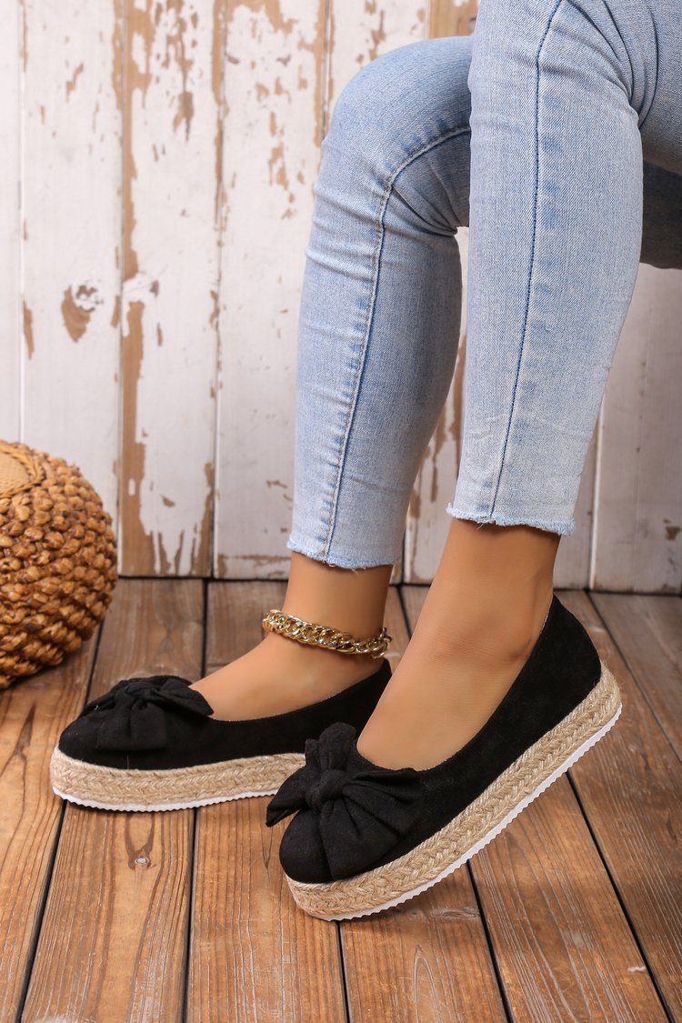 Chaussures à plateforme avec nœud