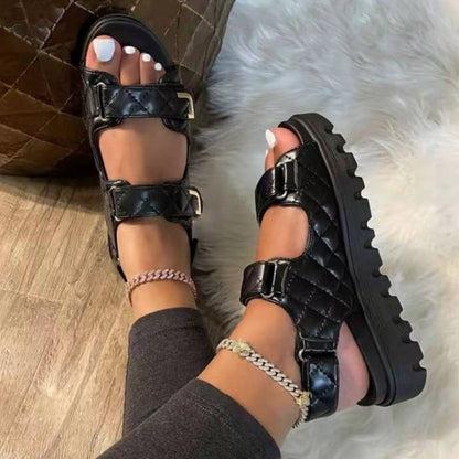 Sandale velcro à semelle épaisse - Chic&Shines