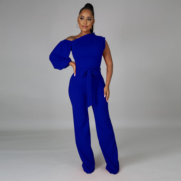 Combinaison pantalon une épaule et une manche longue